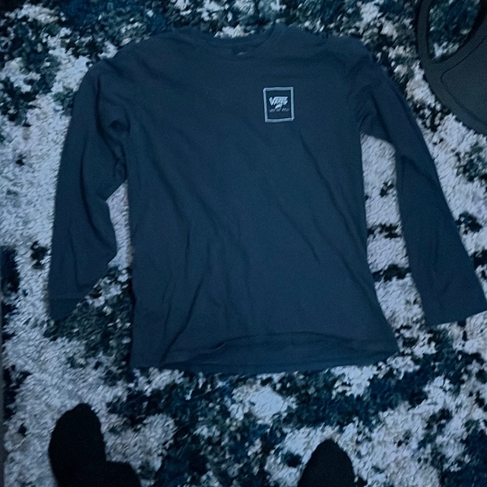 Vans long sleeve shirt navy blue
